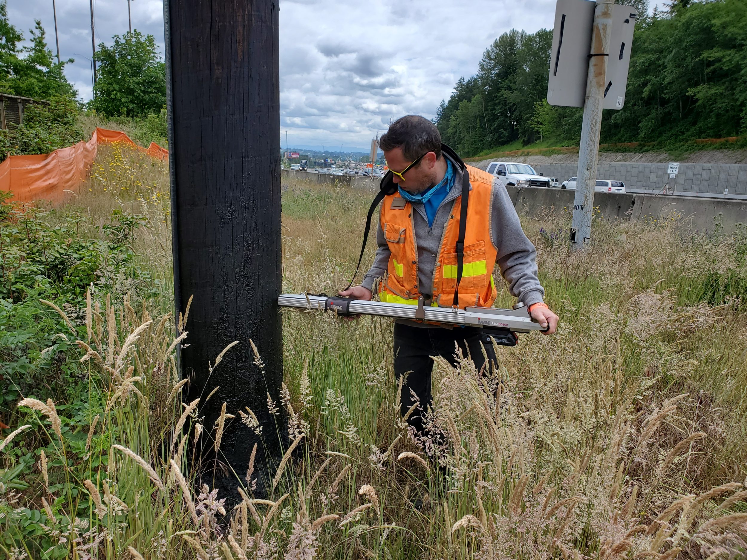 WSDOT I-5 Pole Inspections in Tacoma