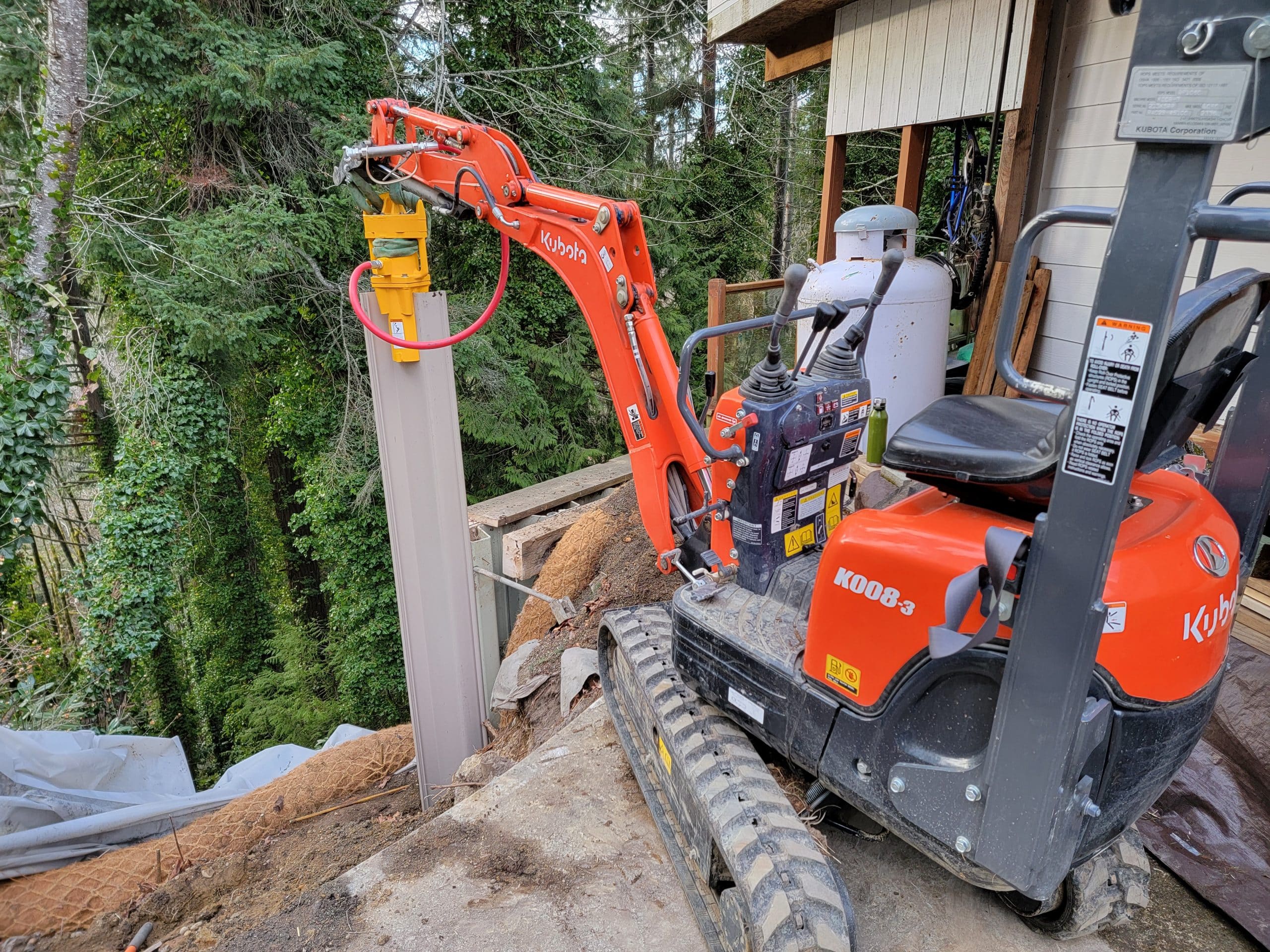 Pile Driving Sheet Pile with Limited Access